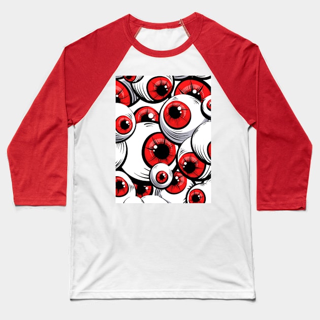 Red eyes Halloween witch Baseball T-Shirt by igzine